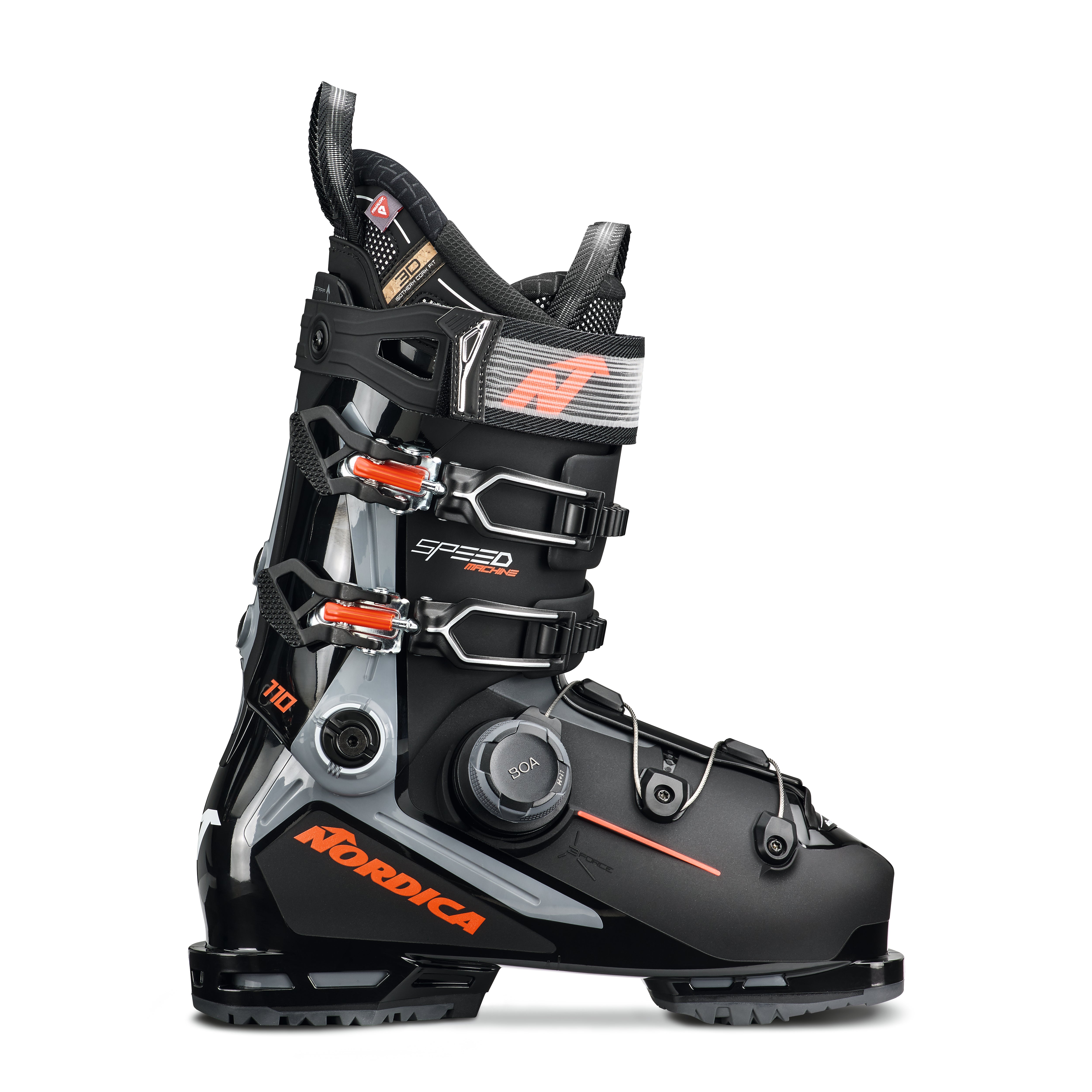 The Speedmahine BOA 110 from Nordica comes in the classic black and red colors