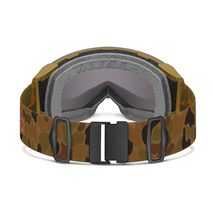 The strap on these ski googles have a camo print