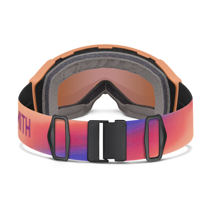 The strap of this Smith goggle is an apricot colorway