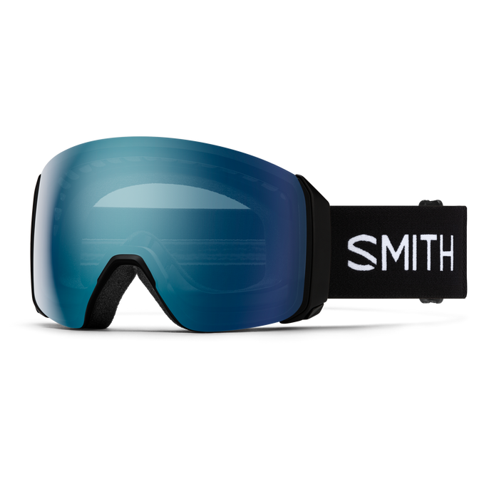 These Smith ski goggles have a blue lens