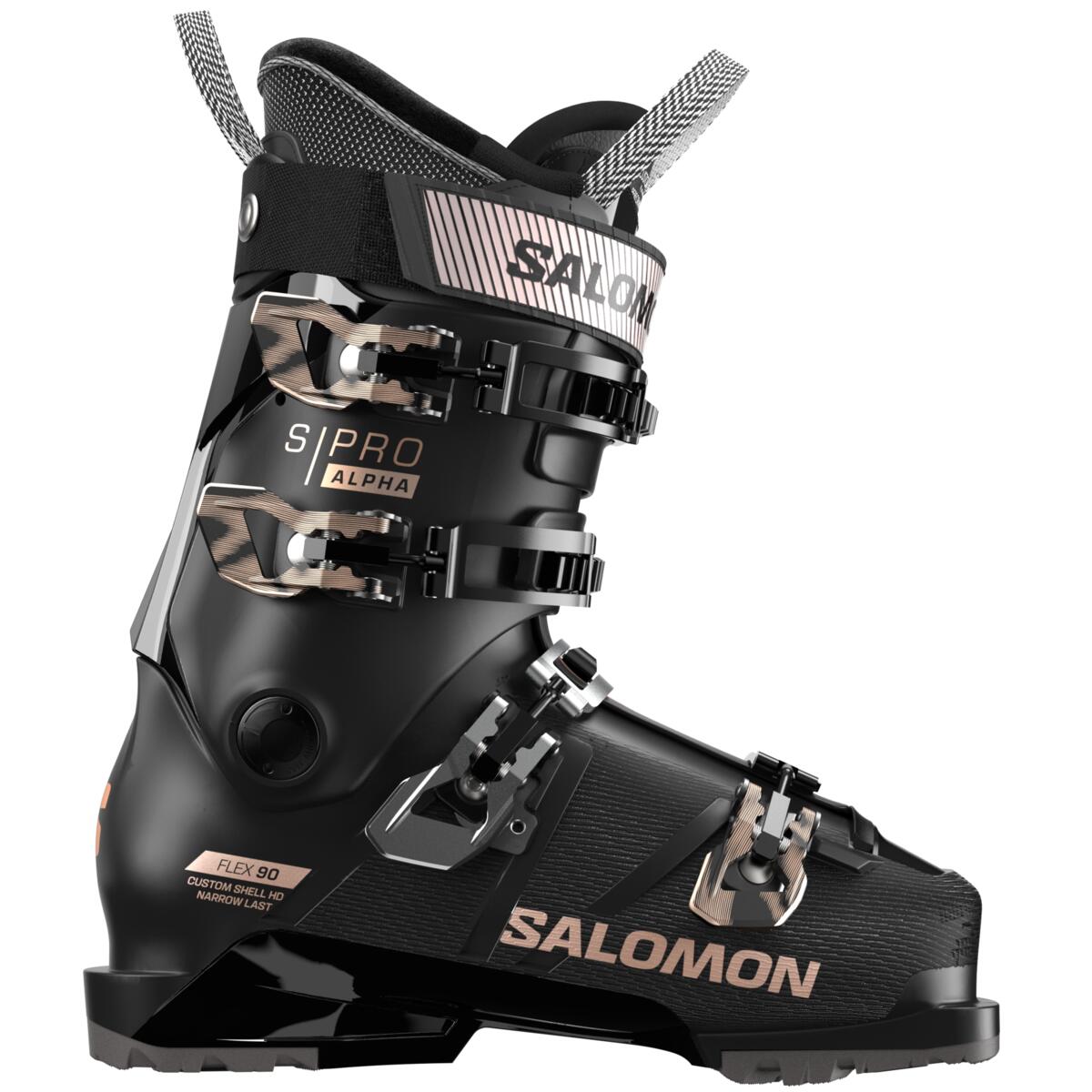 Developed for women looking for a comfortable boot that easily adapts to the shape of their feet, Salomon’s S/PRO ALPHA 90 W offers a new level of fit and performance. Featuring an instantly comfortable liner and easily customizable shell, this 98 mm boot delivers a strong heel lock without adding unnecessary pressure on your instep.