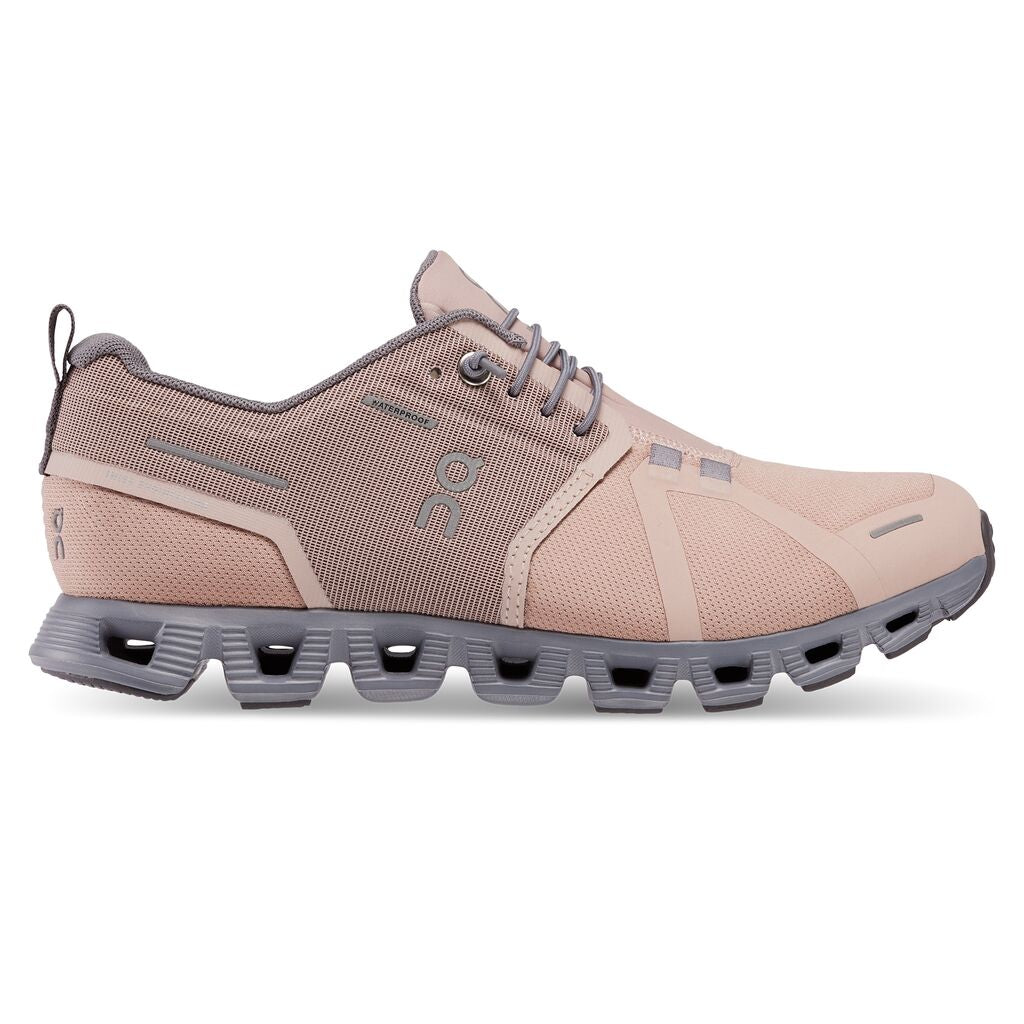 The women's Cloud 5 from On is a classic shoe and upper in this version makes it waterproof